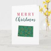 ネブラスカ州からのメリークリスマス カード (黄色い花)