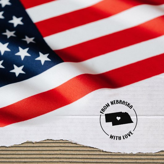 ネブラスカ州から愛とスモールビジネス ラバースタンプ