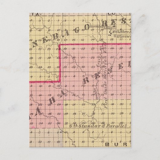 ネブラスカ州のオマハとウィネバゴの予約 ポストカード (正面)