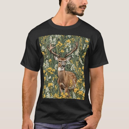 ネブラスカ州のシロオジシカ 1 Tシャツ (正面)