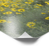 ネブラスカ州のヒマワリの中の子牛 フォトプリント            (角)