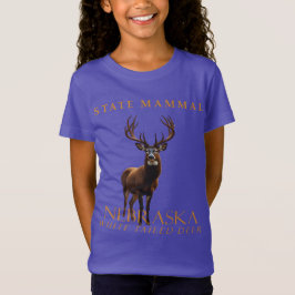 ネブラスカ州の哺乳類の白い尾の鹿 Tシャツ