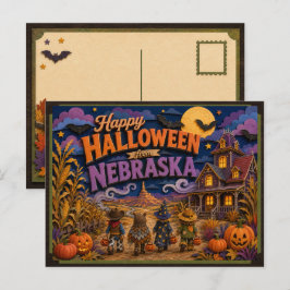 ネブラスカ州の子供たちからのハッピーハロウィン ポストカード