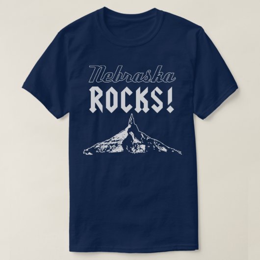 ネブラスカ州の岩石バイコーンコースト Tシャツ (デザイン正面)