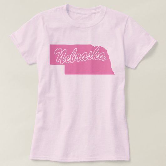 ネブラスカ州の形Tシャツ Tシャツ (デザイン正面)