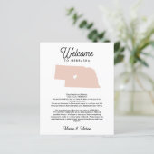 ネブラスカ州の手紙と旅程へようこそ任意の色 (スタンド正面)