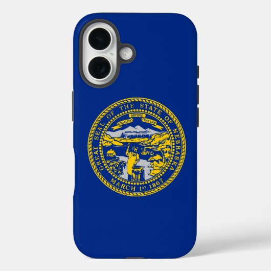 ネブラスカ州の旗のApple iPhone 16 Case-Mate iPhoneケース (裏面)