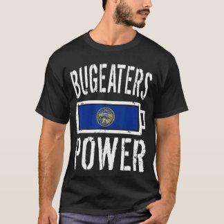 ネブラスカ州の旗 バギーターズ パワー バッテリー 誇り高き娘 Tシャツ