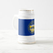 ネブラスカ州の旗 ビールジョッキ (正面左)