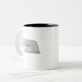 ネブラスカ州イラストレーション ツートーンマグカップ (正面左)