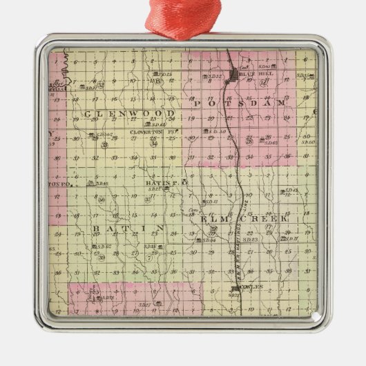 ネブラスカ州ウェブスター郡 メタルオーナメント (正面)