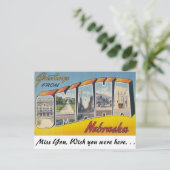 ネブラスカ州オマハからのご挨拶 ポストカード (スタンド正面)