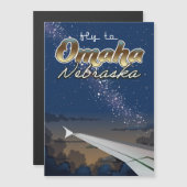 ネブラスカ州オマハヴィンテージ飛行機旅行ポスター (正面/裏面)