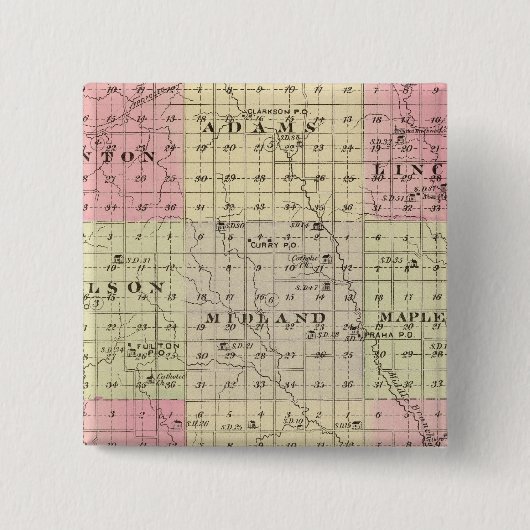 ネブラスカ州コルファクス郡 缶バッジ (正面)