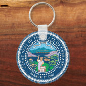 ネブラスカ州シールアメリカ共和国国旗 キーホルダー (正面)