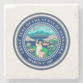 ネブラスカ州シール ストーンコースター (正面)