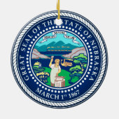ネブラスカ州シール セラミックオーナメント (裏面)