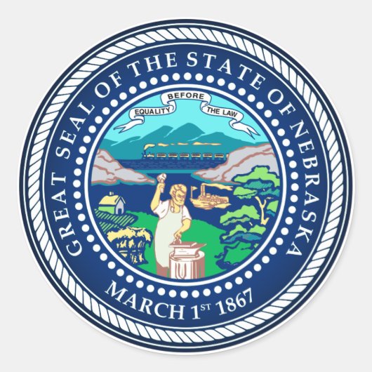 ネブラスカ州シール ラウンドシール (正面)