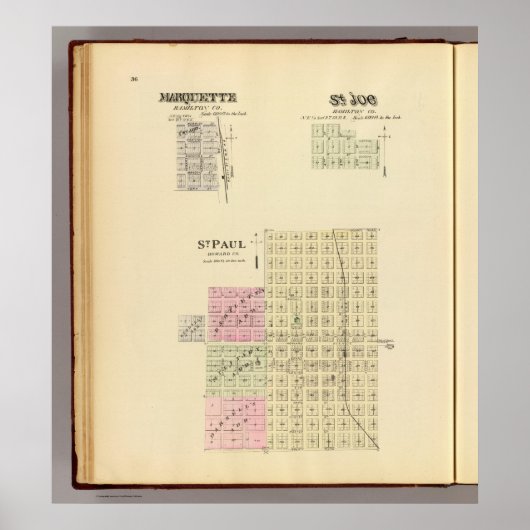 ネブラスカ州セント・ポール、マーケットおよびセント・ジョー ポスター (正面)