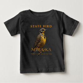 ネブラスカ州テリトリーバードザウェスタンメドウラルク ベビーTシャツ