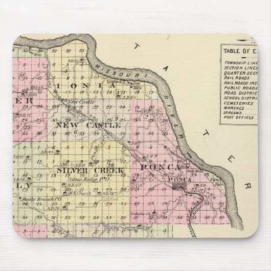 ネブラスカ州ディクソン郡 マウスパッド (正面)