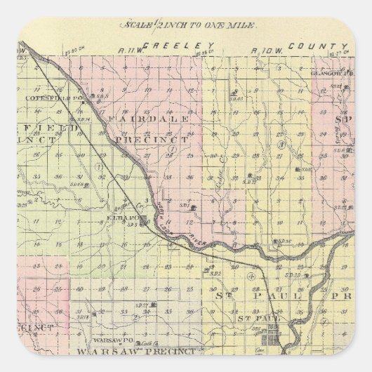 ネブラスカ州ハワード郡 スクエアシール (正面)