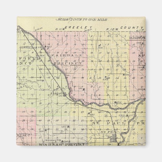 ネブラスカ州ハワード郡 マグネット (正面)