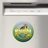 ネブラスカ州バード&フラワー マグネット (インサイチュ (食洗機))