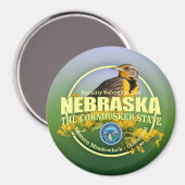 ネブラスカ州バード&フラワー マグネット (正面/裏面)