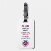 ネブラスカ州パーソナライズされたギフト荷物タグ ラゲッジタグ (裏面縦)