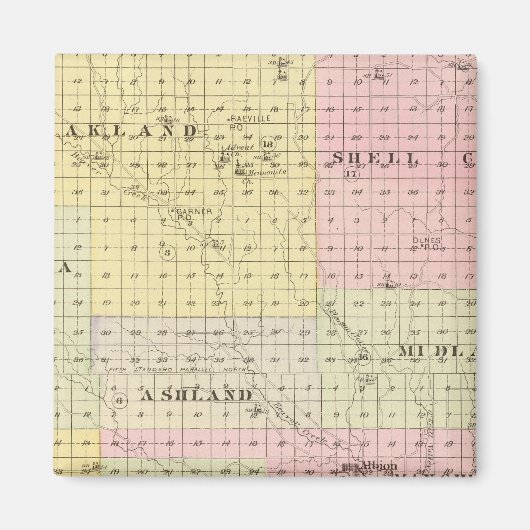 ネブラスカ州ブーン郡 マグネット (正面)