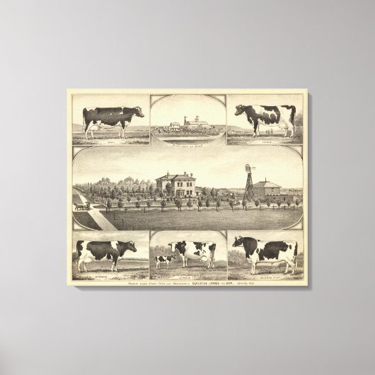 ネブラスカ州プレーリーローンファーム キャンバスプリント (正面)