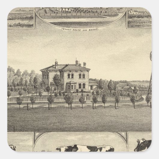 ネブラスカ州プレーリーローンファーム スクエアシール (正面)