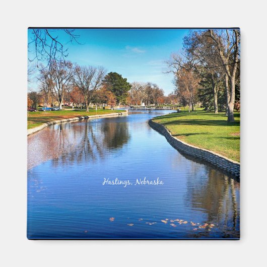ネブラスカ州ヘイスティングスの風景写真 マグネット (正面)
