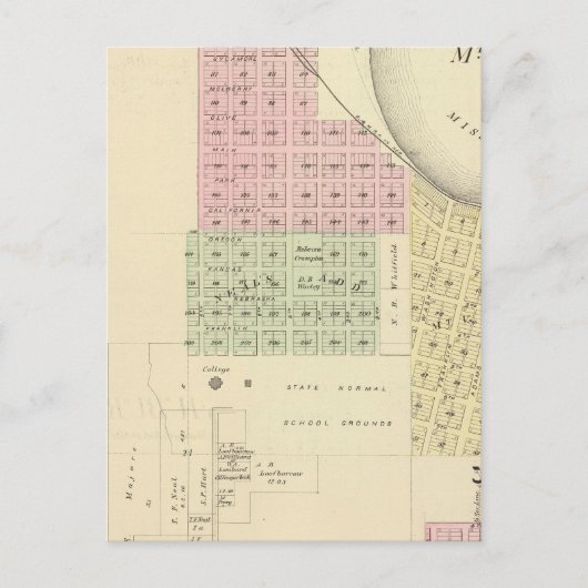 ネブラスカ州ペルーとバーノン山 ポストカード (正面)
