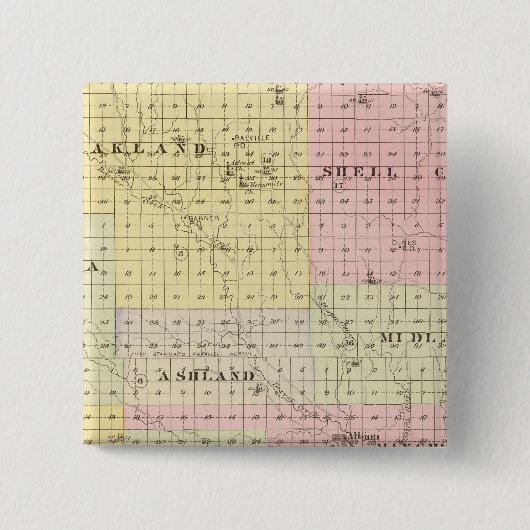 ネブラスカ州ボーン郡 缶バッジ (正面)