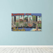 ネブラスカ州リンカーン – ラージ・レター・シーン キャンバスプリント (インサイチュ (ウッドフロア))