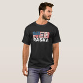 ネブラスカ州中西部アメリカ国旗 Tシャツ (正面フル)