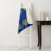 ネブラスカ州旗と愛国心のあるシェルパ毛布 シェルパブランケット (インサイチュ)