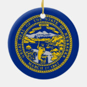 ネブラスカ州旗のあるオーナメント セラミックオーナメント (裏面)