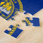 ネブラスカ州旗のあるパズル州 ジグソーパズル (側面)