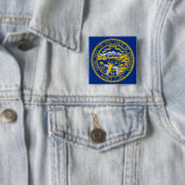 ネブラスカ州旗のあるボタン 缶バッジ (インサイチュ)