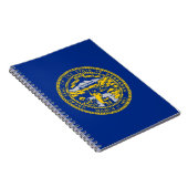 ネブラスカ州旗の付いたノート州 ノートブック (右側)