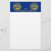 ネブラスカ州旗の付いた文房具 便箋 (正面)