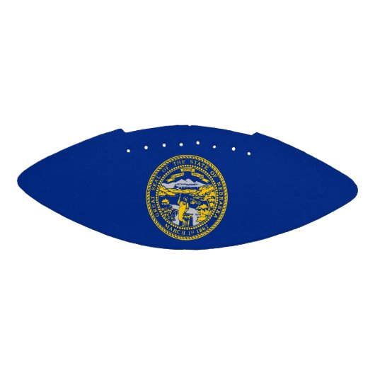 ネブラスカ州旗を持つアメリカの愛国的なサッカー アメリカンフットボール (パネル)