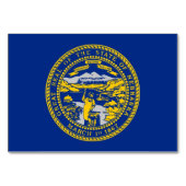 ネブラスカ州旗を持つ愛国的なテーブルカード テーブルナンバー (正面)