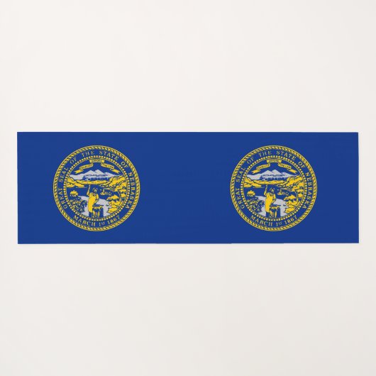 ネブラスカ州旗を持つ愛国的なヨガマット ヨガマット (裏面(横))