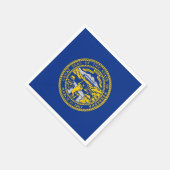 ネブラスカ州旗を持つ愛国的な紙のナプキン スタンダードカクテルナプキン (角)