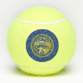 ネブラスカ州旗を掲げた愛国的なテニスボール テニスボール (裏面)
