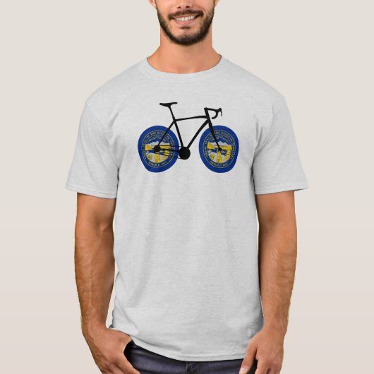 ネブラスカ州旗サイクリング Tシャツ (正面)
